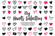 Hand drawn hearts. Big collection., a Decorative Illustration by JuliaMalinovskaya (Thumbnail 1 of 10)