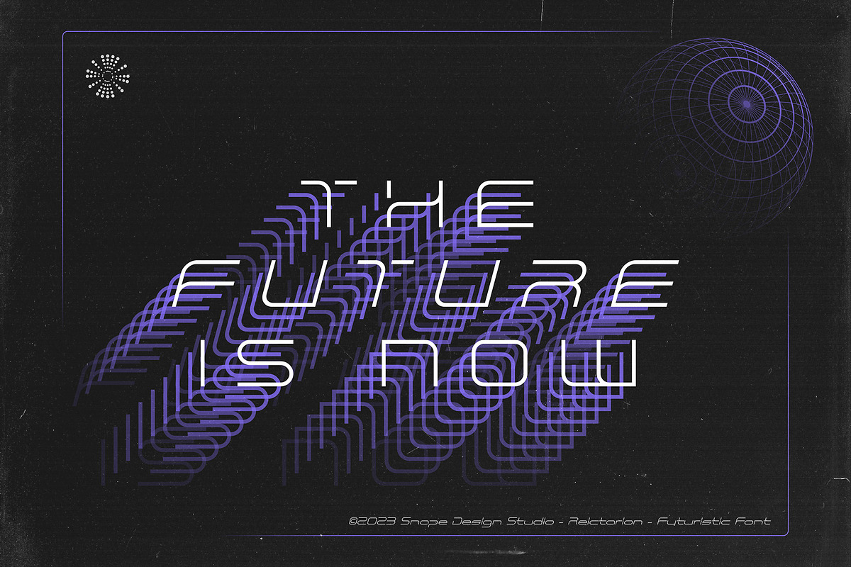 Reictarion - Futuristic Font, a Sans Serif Font by Snape Design Studio (Photo 4 of 5)