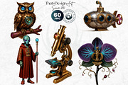 Steampunk Botanical Expedition PNG, a Decorative Illustration by ThatsDesignArt (Thumbnail 10 of 10)