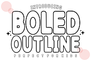 Boled Outline – Playful Display Font, a Sans Serif Font by KiddoGlyphs Studio (Thumbnail 1 of 5)