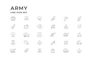 Set line icons of army, an Outline Icon by motorama (Thumbnail 2 of 2)