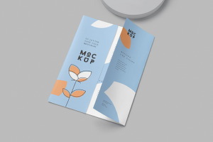 US Letter Gate Fold Brochure Mockups