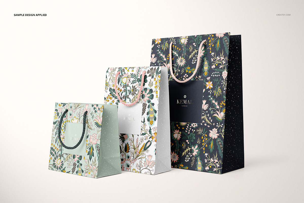 Paper Bags Mockup Set, a Packaging Mockup by creatsy5 (Photo 4 of 14)