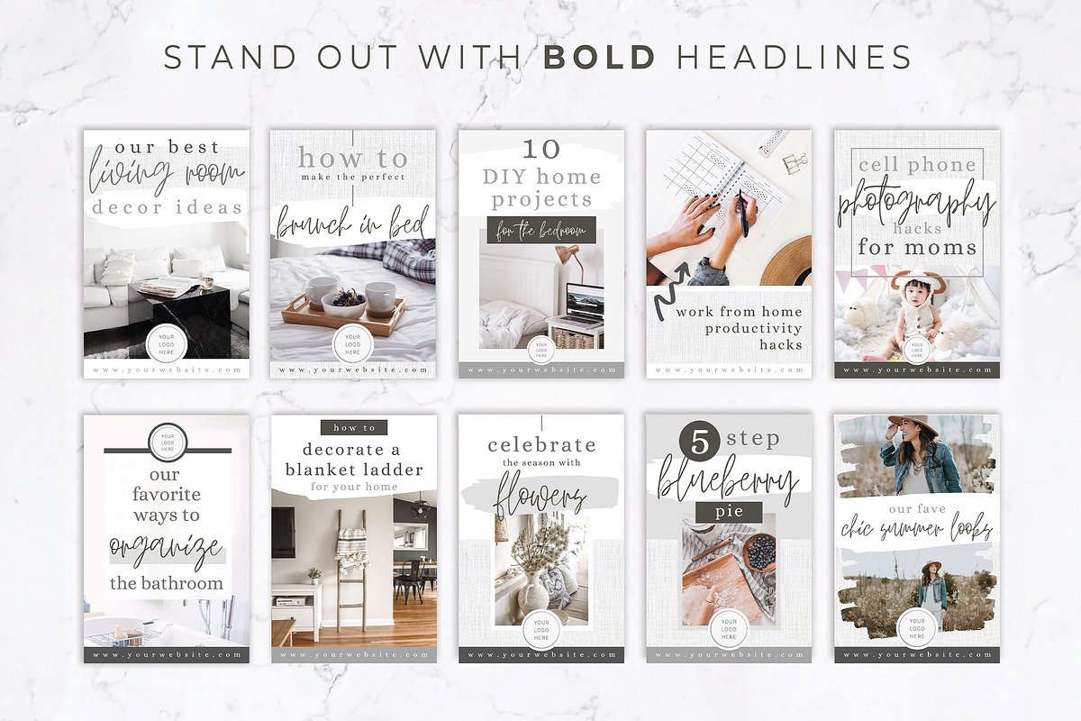 Pinterest Templates for Canva, a Social Media Template by Thirty One Palms Studio (Photo 2 of 8)