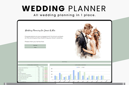 Wedding Planner Spreadsheet, a Templates & Theme by MondaySpark