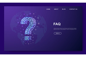 Question Mark 3d Low Poly Website