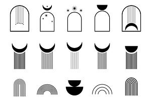Boho Line Arch Icon Symbol, a Graphic by Imaginary Party