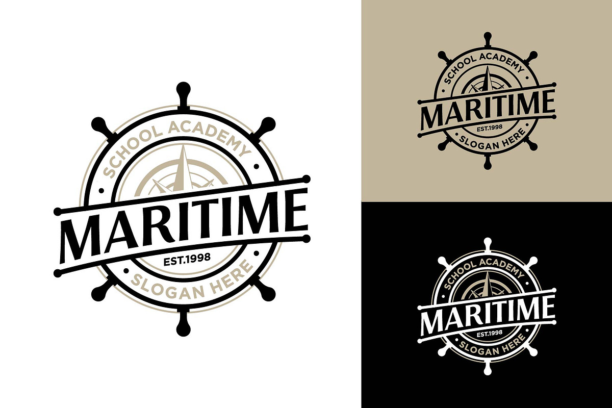 Vintage Retro Maritime nautical logo, a Branding & Logo Template by funpixel