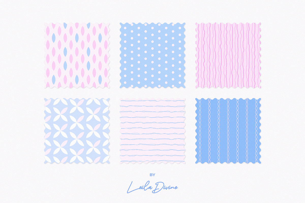 Pajama Patterns: Stripes & Check, a Pattern Graphic by Leila Divine (Photo 7 of 11)