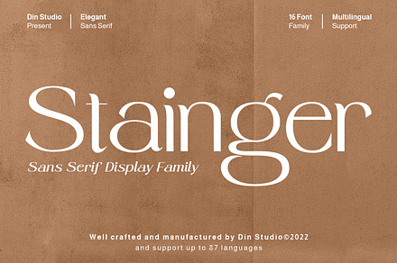 Stainger, a Sans Serif Font by din-studio.com