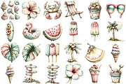 Whimsical Summer Clipart Bundle, an Illustration by DreamPrint404 (Thumbnail 2 of 6)