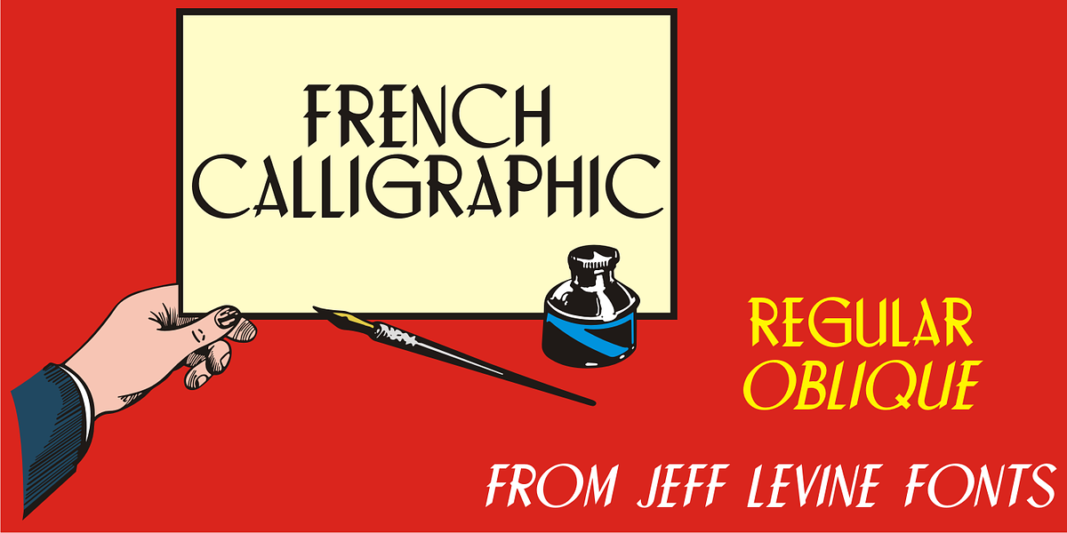 French Calligraphic JNL, a Script Font by Jeff Levine Fonts