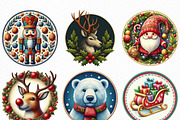 Embroidered Christmas Sublimation, an Illustration by Craft Nest (Thumbnail 5 of 6)