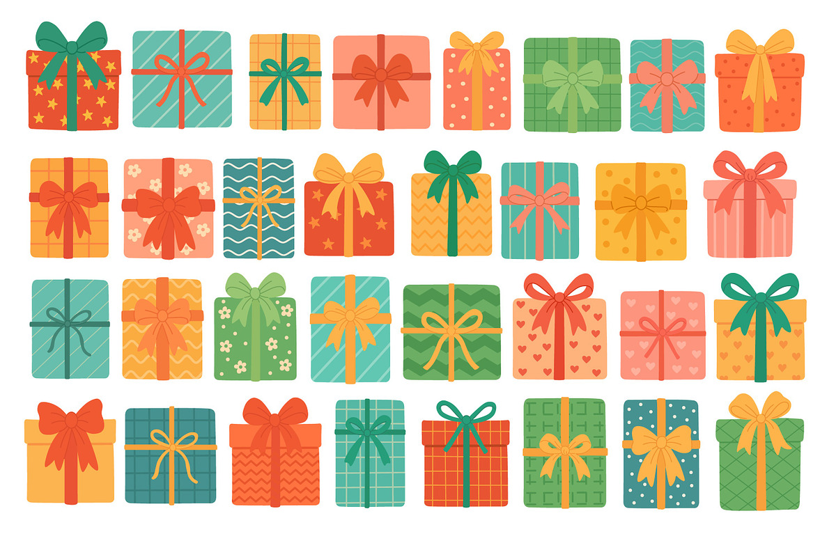 Gift Boxes Set, an Object Illustration by ananastya (Photo 2 of 3)