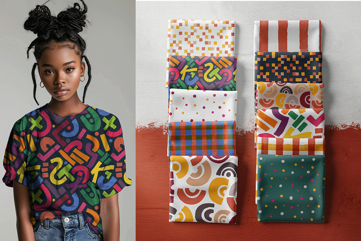 Retro Abstract Geometric Patterns, a Pattern Graphic by Sonulkaster (Photo 6 of 6)
