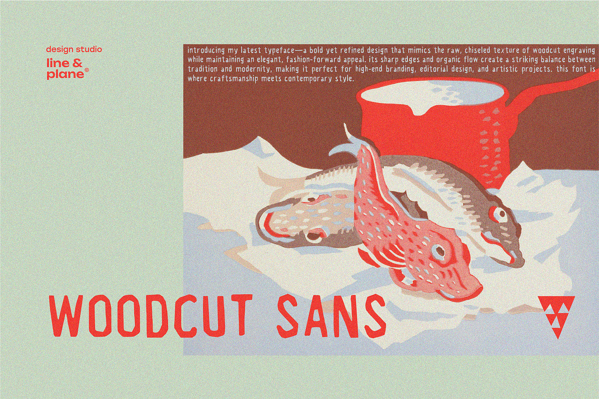 Woodcut Sans - Latine & Cyrillic, a Handwritten Font by line & plane (Photo 9 of 12)