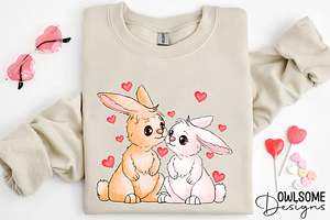 Valentine's Day Rabbit Couple Love