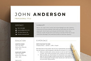 Modern Resume Template CV Design, a Resume Template by resumetemplathttps://d3es (Thumbnail 1 of 9)