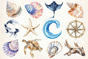 Minimalist Sea Sublimation Clipart, an Illustration by Dream Creation (Thumbnail 4 of 4)