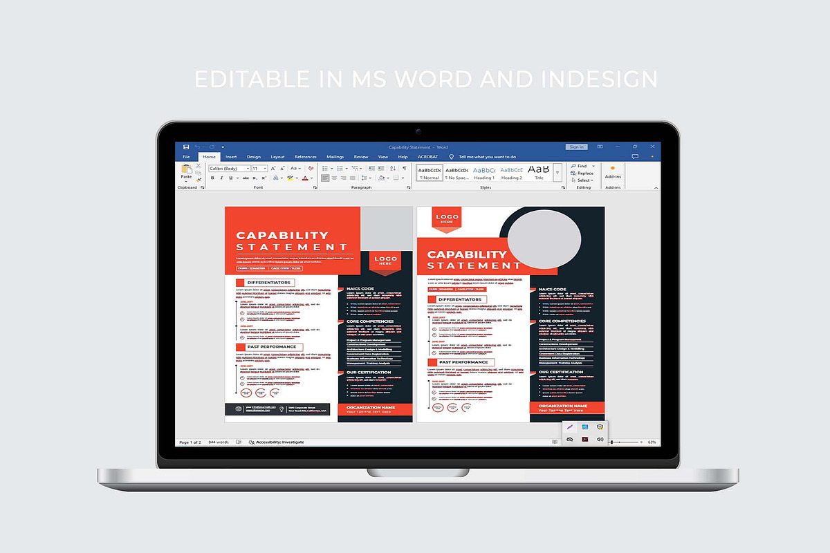 Capability Statement | Word & Indd, a Flyer Template by obayes (Photo 4 of 4)