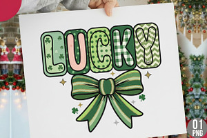 Lucky St Patrick's Day Png, Coquette, an Illustration by Designking