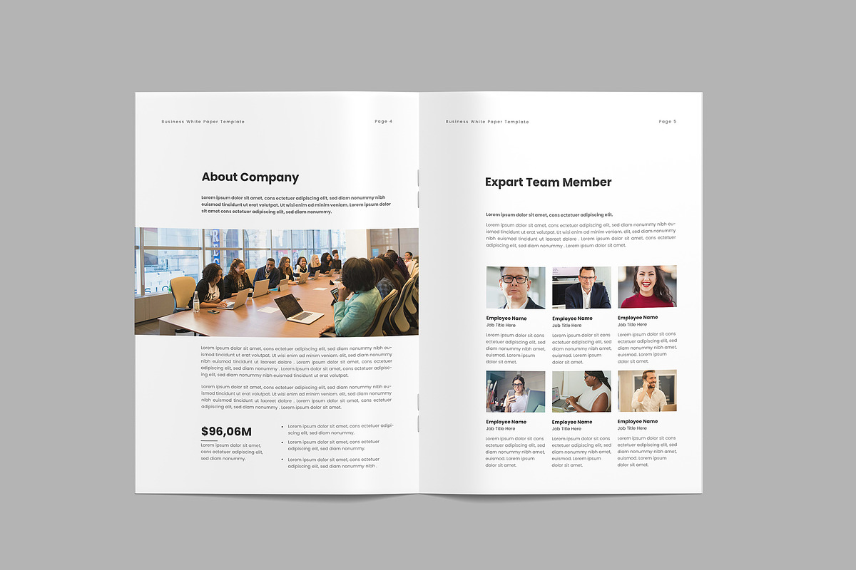 Minimal Whitepaper Template, a Brochure Template by afsar.hossain (Photo 4 of 9)