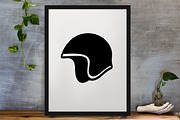 Helmet Silhouette SVG, an Object Illustration by newminddesign (Thumbnail 3 of 3)