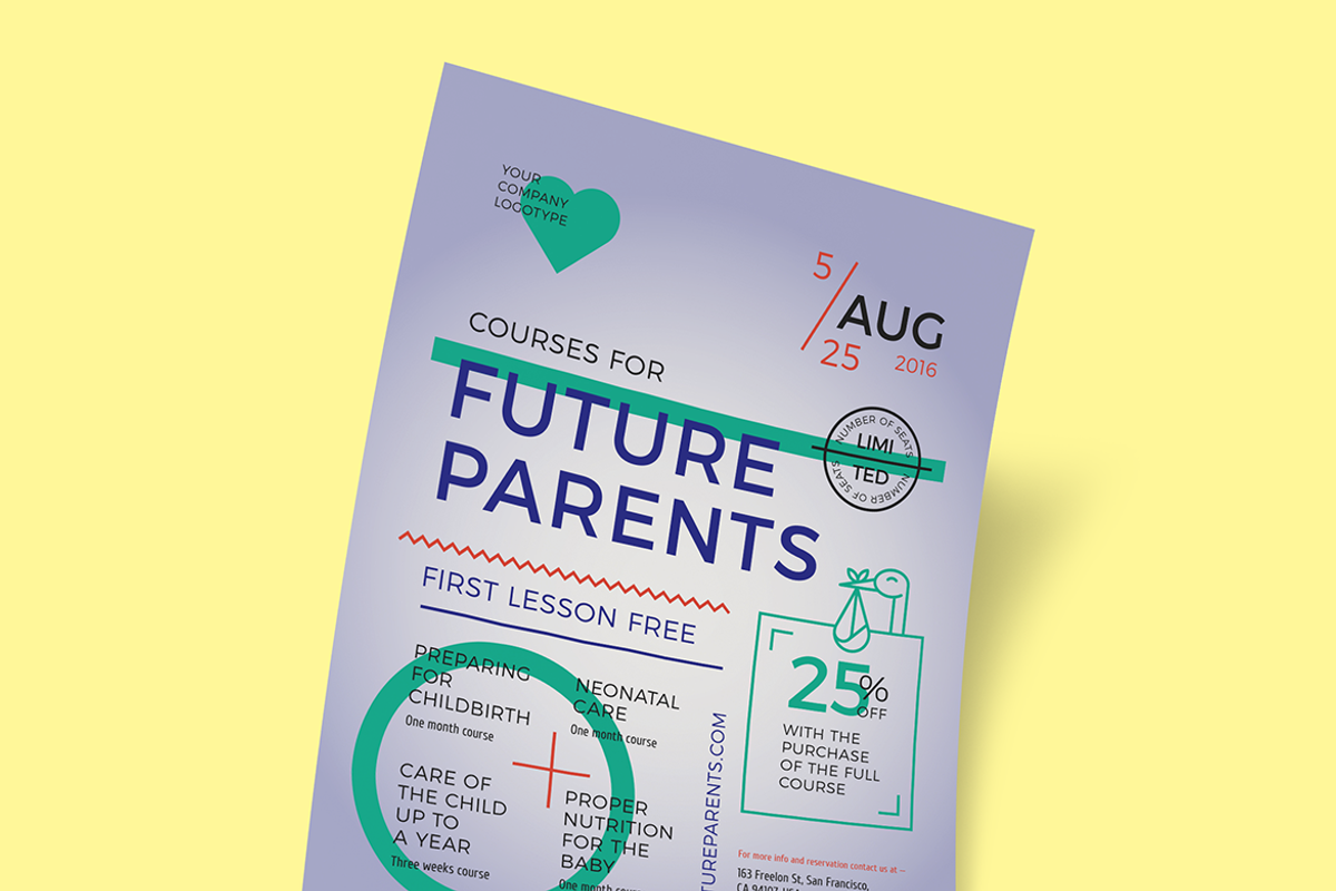 Future Parents Event Poster, a Poster Template by EDT.Graphics