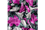 Peonies Seamless Pattern, a Pattern Graphic by MarynaPetrovska (Thumbnail 5 of 15)