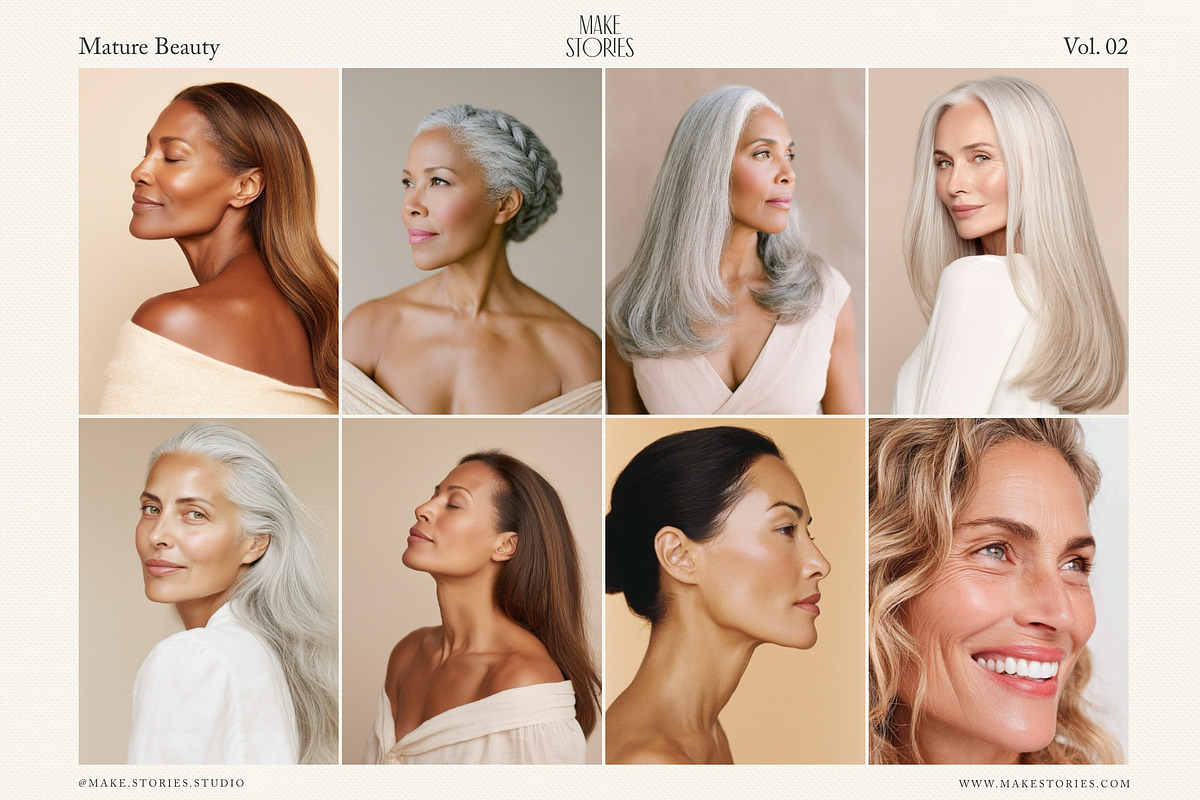 Diverse Mature Women Beauty & Hair, a Beauty & Fashion Photo by Make Stories Studio (Photo 4 of 25)