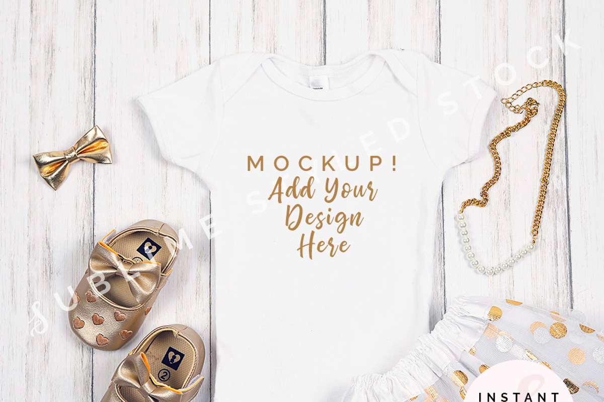 Onesie Mockup Bundle, Baby Bodysuit, an Apparel Mockup by SUBLIME Styled Stock (Photo 3 of 17)