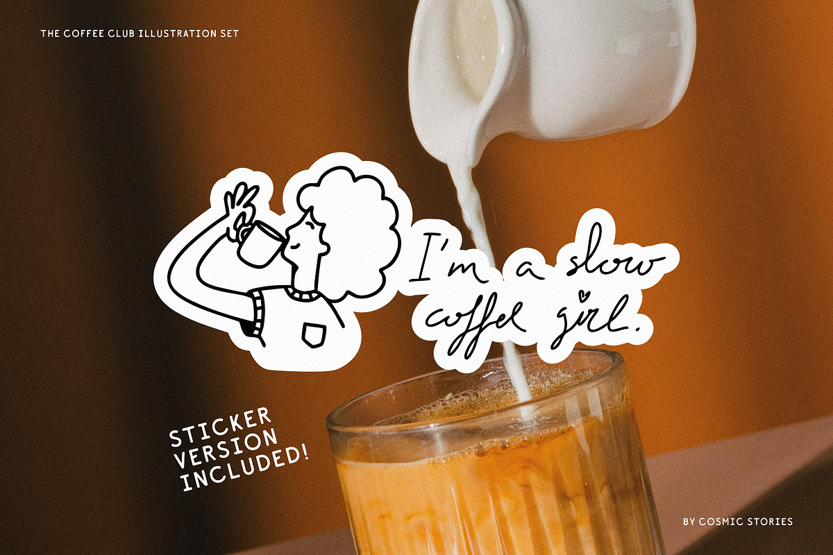 The Coffee Club Illustration Pack, an Object Graphic by Cosmic Stories Foundry (Photo 10 of 14)