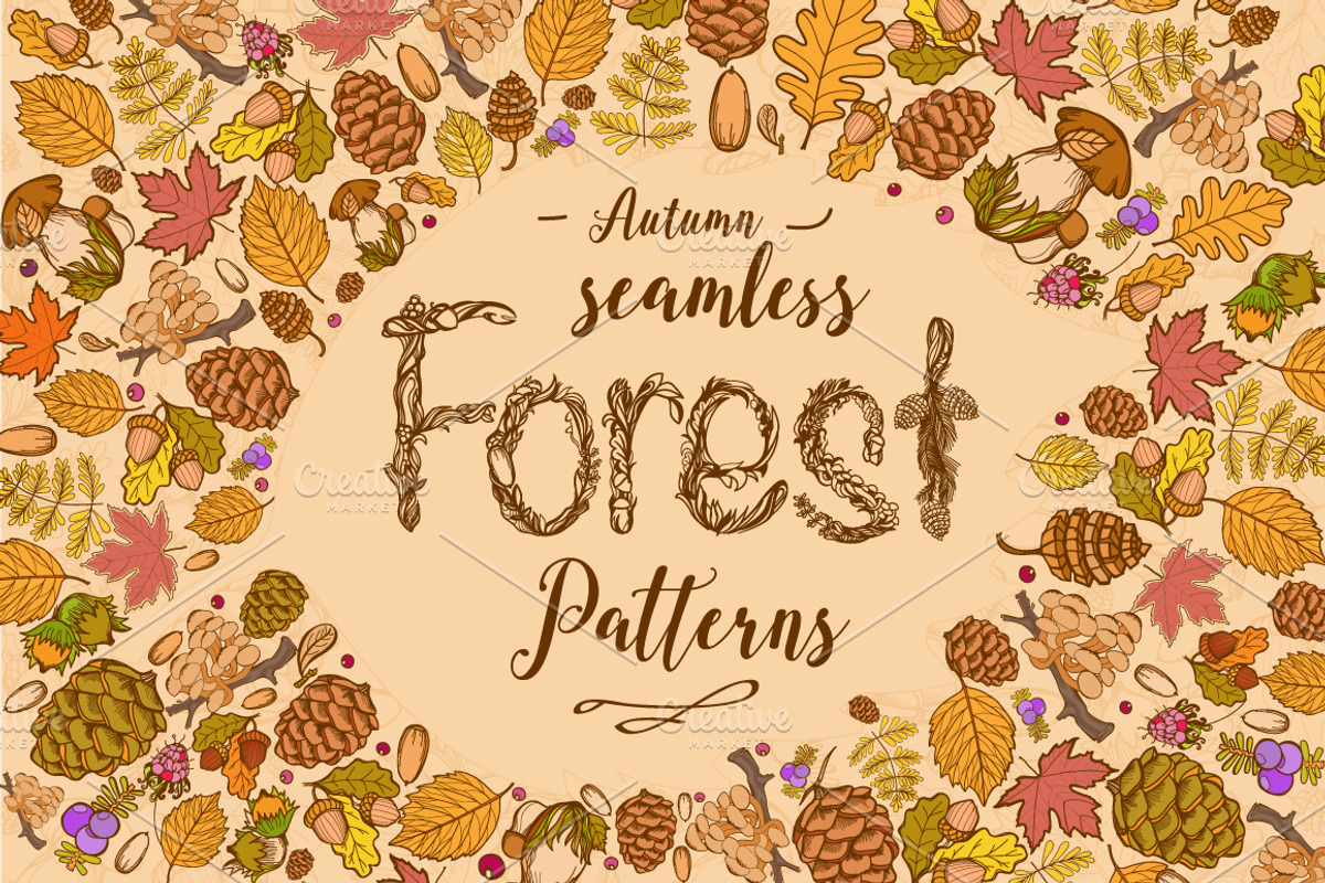 Forest seamless pattern, a Wallpaper Graphic by Vikpit (Photo 1 of 7)