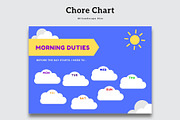 Blue and Yellow Morning Duties Chart, a Stationery Template by Amit Debnath (Thumbnail 1 of 2)