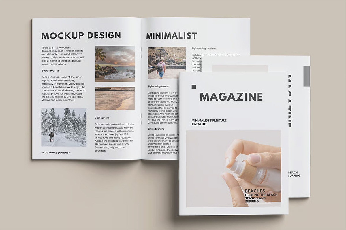 US Letter Magazine Mockup, an Advertising Mockup by zpackcreative (Photo 3 of 5)