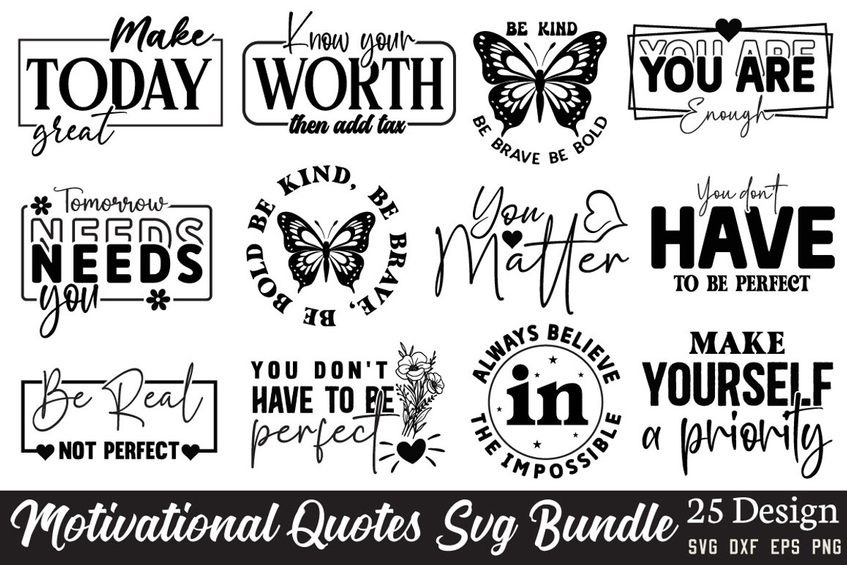 Boho Motivational Quotes Svg Bundle, an Object Graphic by DollarSmart