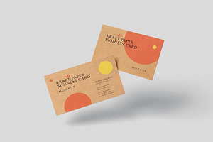 Kraft Paper Business Card Mockups