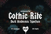 The Gothic Rite - Dark Academia Font, a Blackletter Font by HipFonts (Thumbnail 1 of 9)