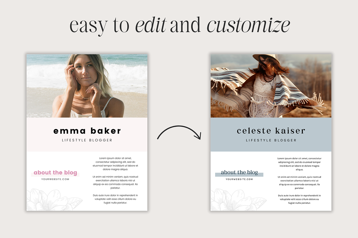 Influencer Media Press Kit, a Resume Template by thebrandcove (Photo 6 of 10)