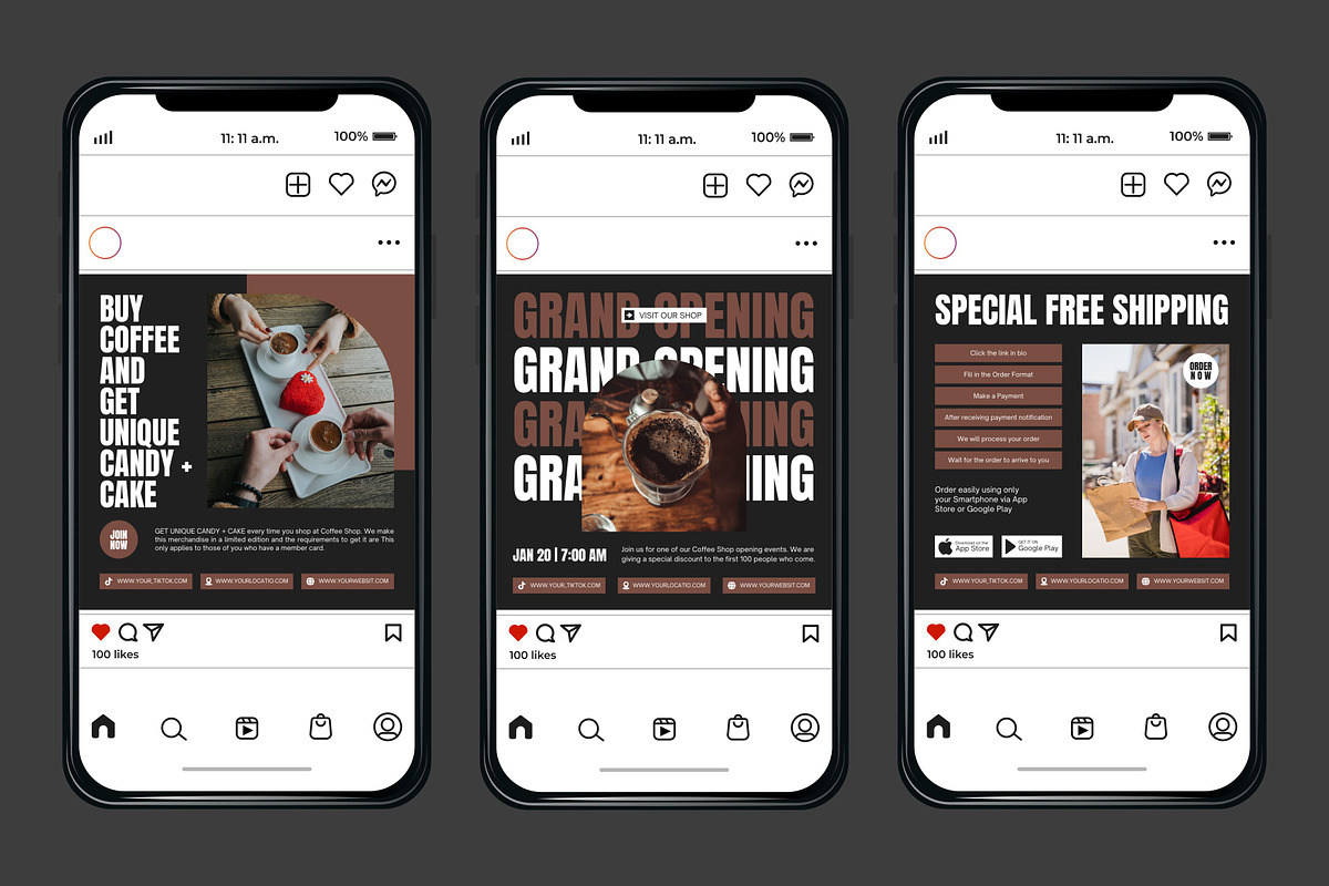 Coffee Black Template, a Social Media Template by Kalubuak (Photo 4 of 10)