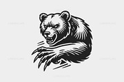 Angry Bear Vector Illustration, an Animal Illustration by LineByLine (Thumbnail 1 of 2)