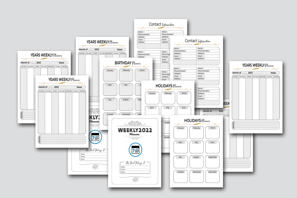 Weekly Planner 2024, a Stationery Template by design_hut (Photo 2 of 3)