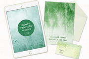 worn paper background, green, a Texture Illustration by swiejko (Thumbnail 6 of 6)