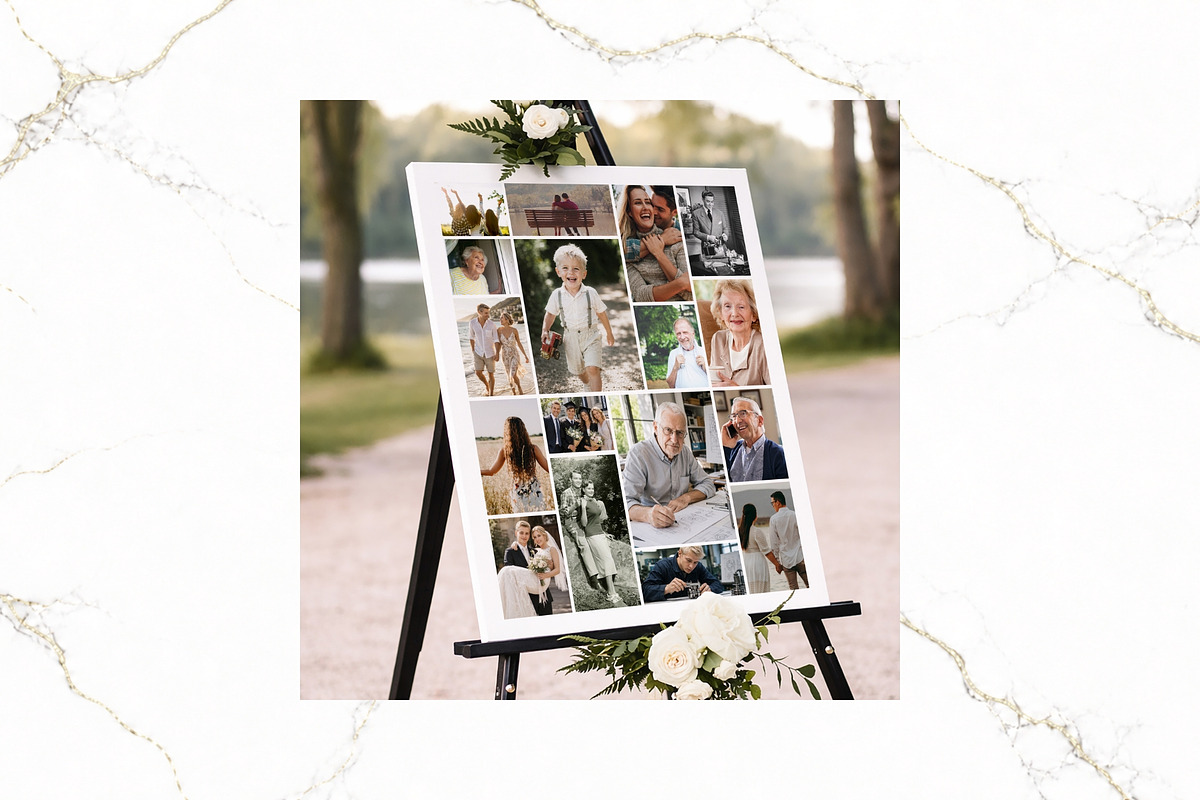 3 Panel Funeral Collage Canva FR010, a Poster Template by TyphoonStudio (Photo 4 of 9)