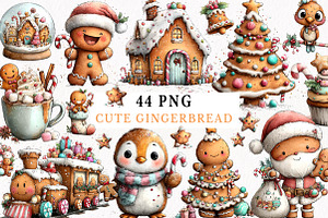 Gingerbread Christmas Clipart Bundle