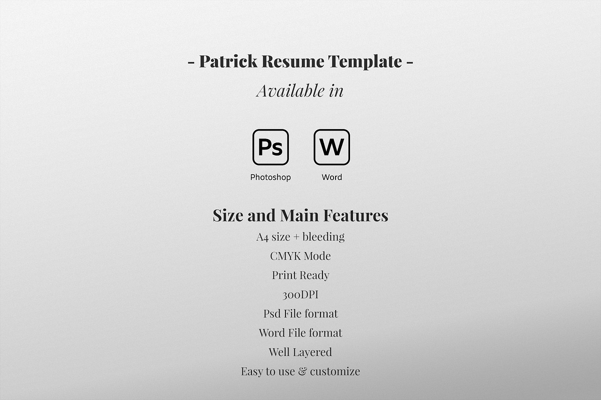 Patrick Resume Template, a Resume Template by Nina Shaw (Photo 12 of 12)