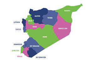 Syria - Map Of Governorates