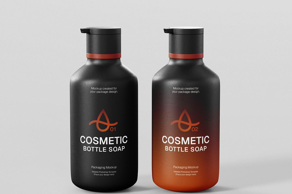 Cosmetic Soap Bottle Mockup, a Packaging Mockup by Brand Earth (Photo 2 of 4)
