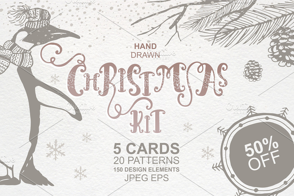 50%OFF -Christmas KIT Vol.2- Vector, an Animal Illustration by OlgaAlekseenko (Photo 1 of 5)