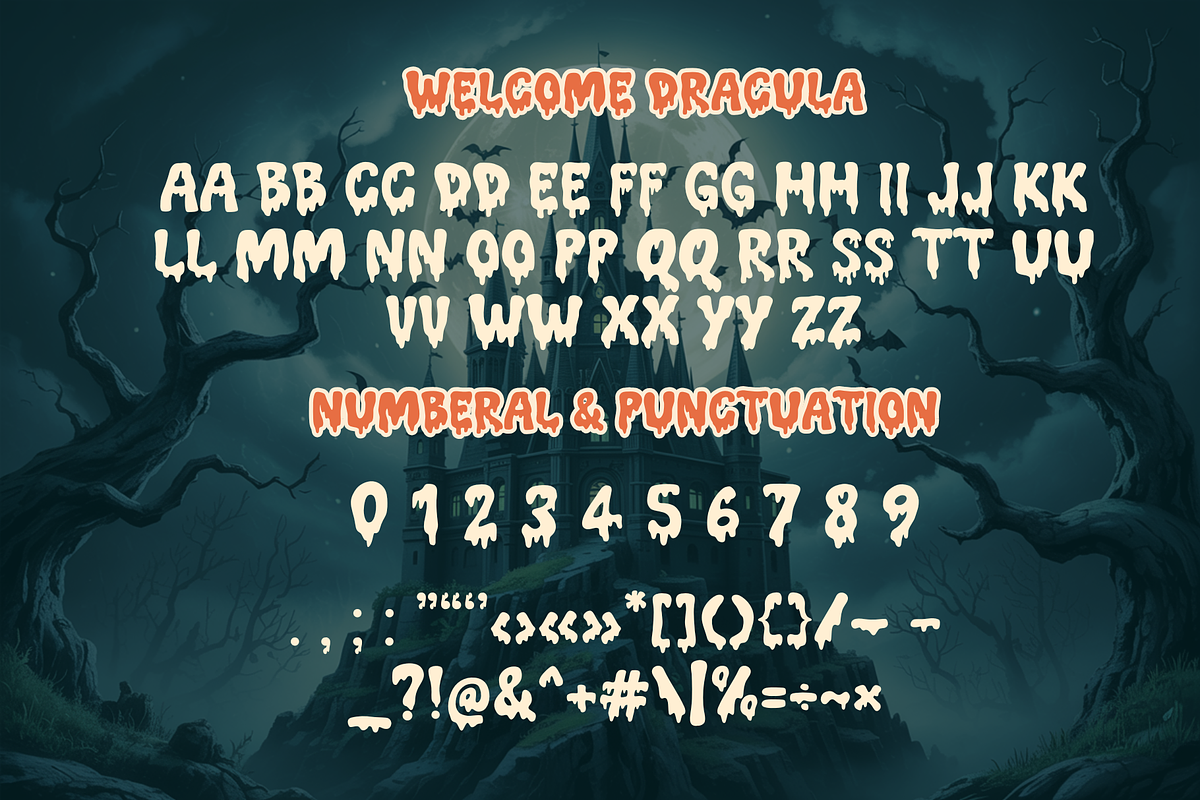 Welcome Dracula is a Halloween font, a Handwritten Font by Brown Cupple (Photo 11 of 12)